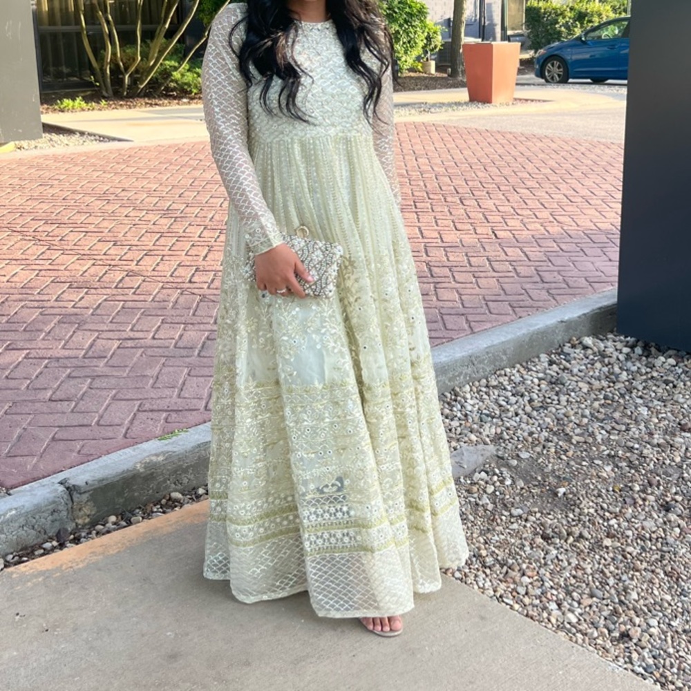 Off white Formal Long Sleeve Anarkali